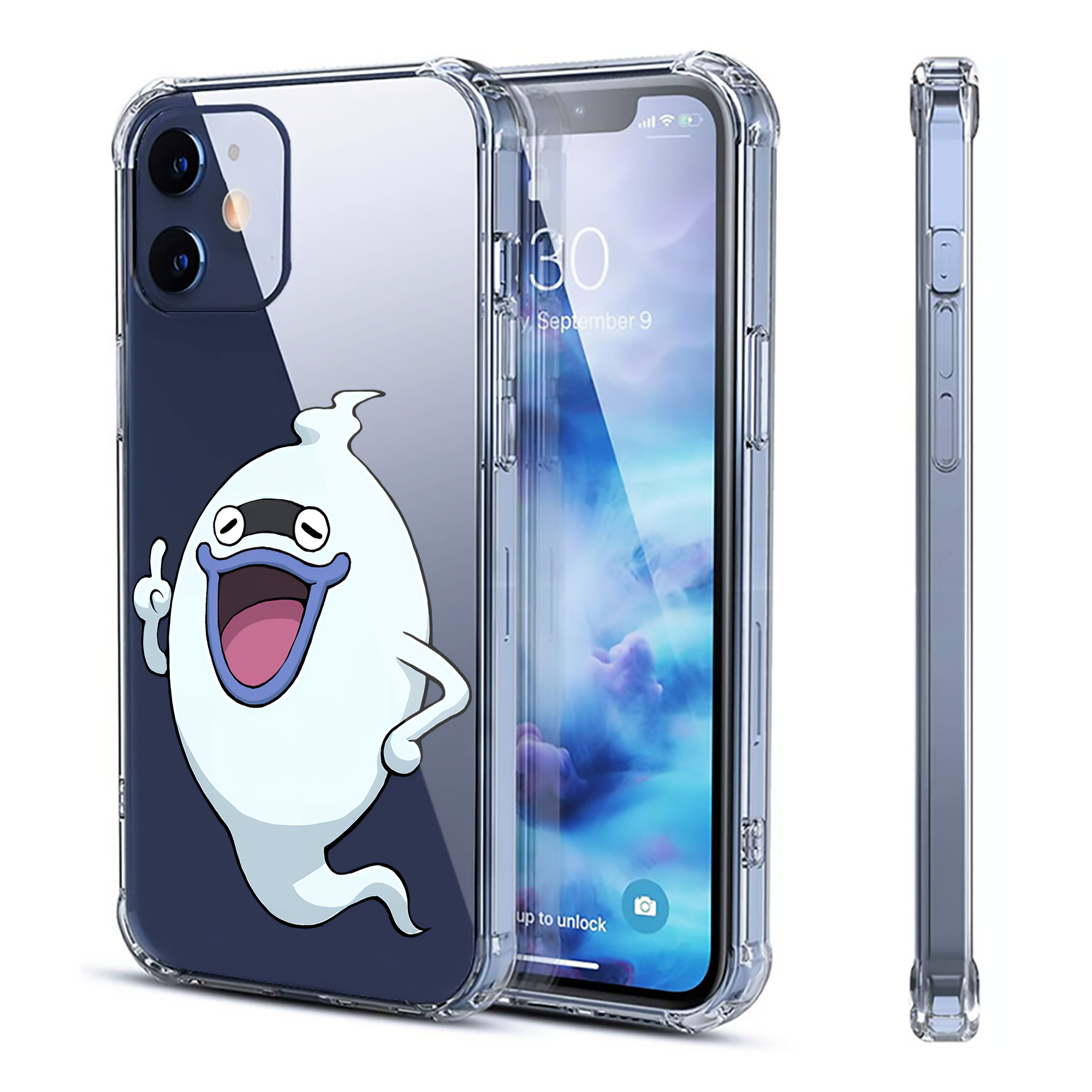 （画像用） 妖怪ウォッチ Yo-kai Watch 【iPhone 12シリーズ対応】透明スマホケース（クリアソフトケース）